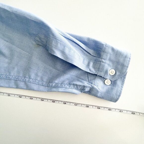 Wrangler Western Shirt Men's Button-Up Light Blue Cotton Long-Sleeved 2XL - Picture 6 of 8